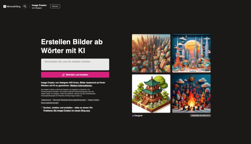 Bing Ai Image Creator Zur Bilderstellung