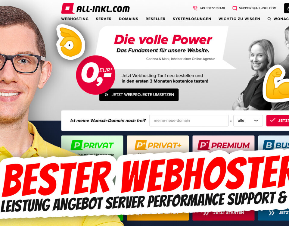 Der Beste Webhoster All Inkl Neu 2024 Webhosting Empfehlung Test Vergleich