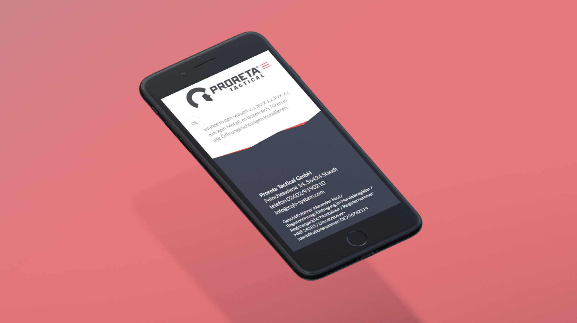 Proreta Referenz 4 Mobile Responsive Webdesign