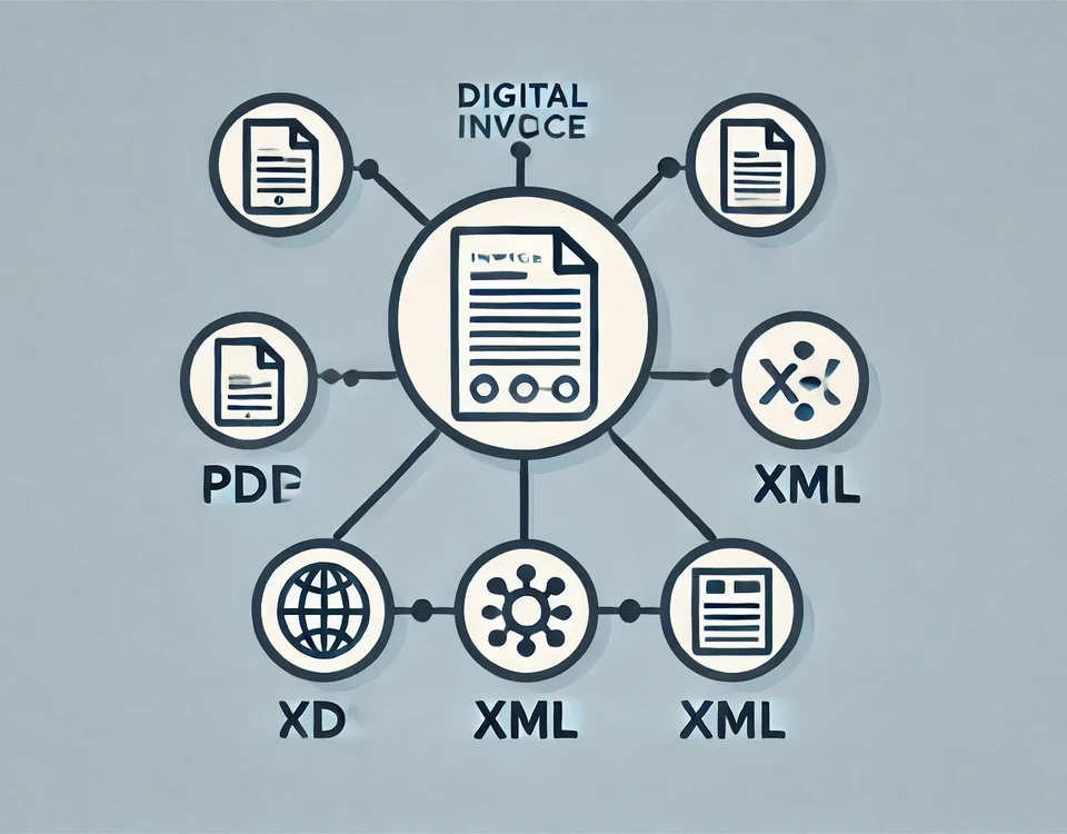 Was Ist Unterschied Digital Rechnung Erechnung Xrechnung Buchhaltung Software Erstellen Pdf Xml Strukturierte Daten