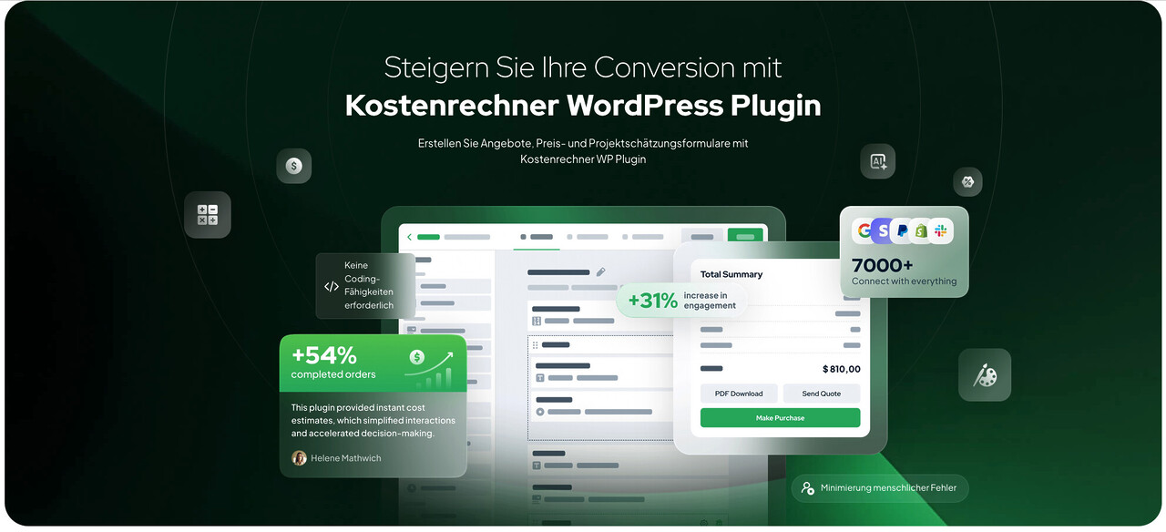 Wordpress Formular Berechnung Kalkulator Onlinerechner Preise Kostenschaetzung Angebot Pdf Zahlungsformulare Woocommerce