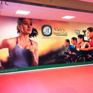 Alans Sport Club Pvc Banner 3x8 Meter Bannerwerbung Werbetechnik