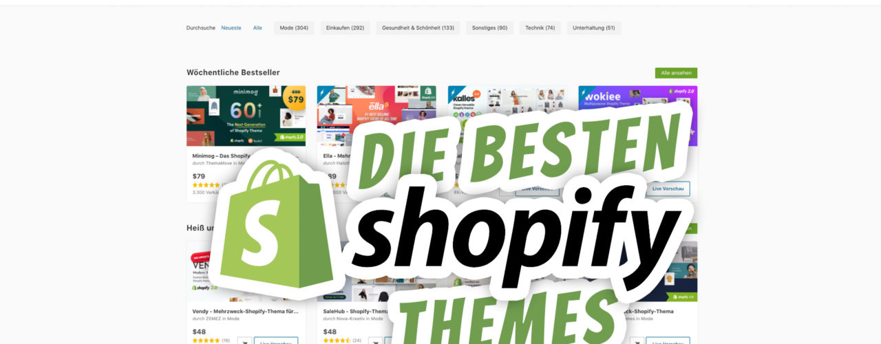 Die Besten Shopify Themes Kaufen E Commerce Shops Guenstigen Preis