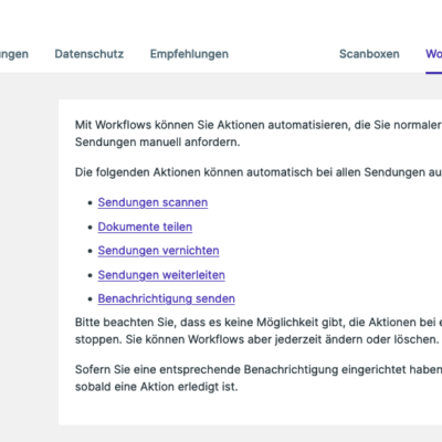 Dropscan Workflows Prozesse Briefe Scannen