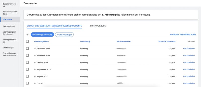 Google Ads Rechnung Adwords Finden Bill Invoice Historie Alte Oberflaeche