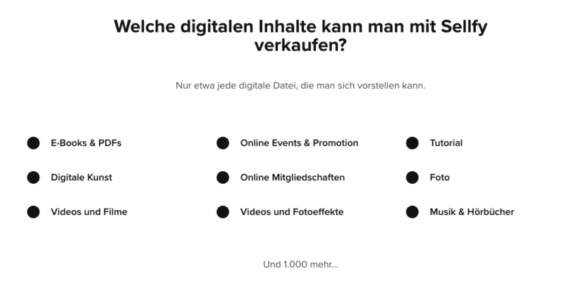 Sellfy Digitale Produkte Verkauf Downloads Abo Einzelverkauf System