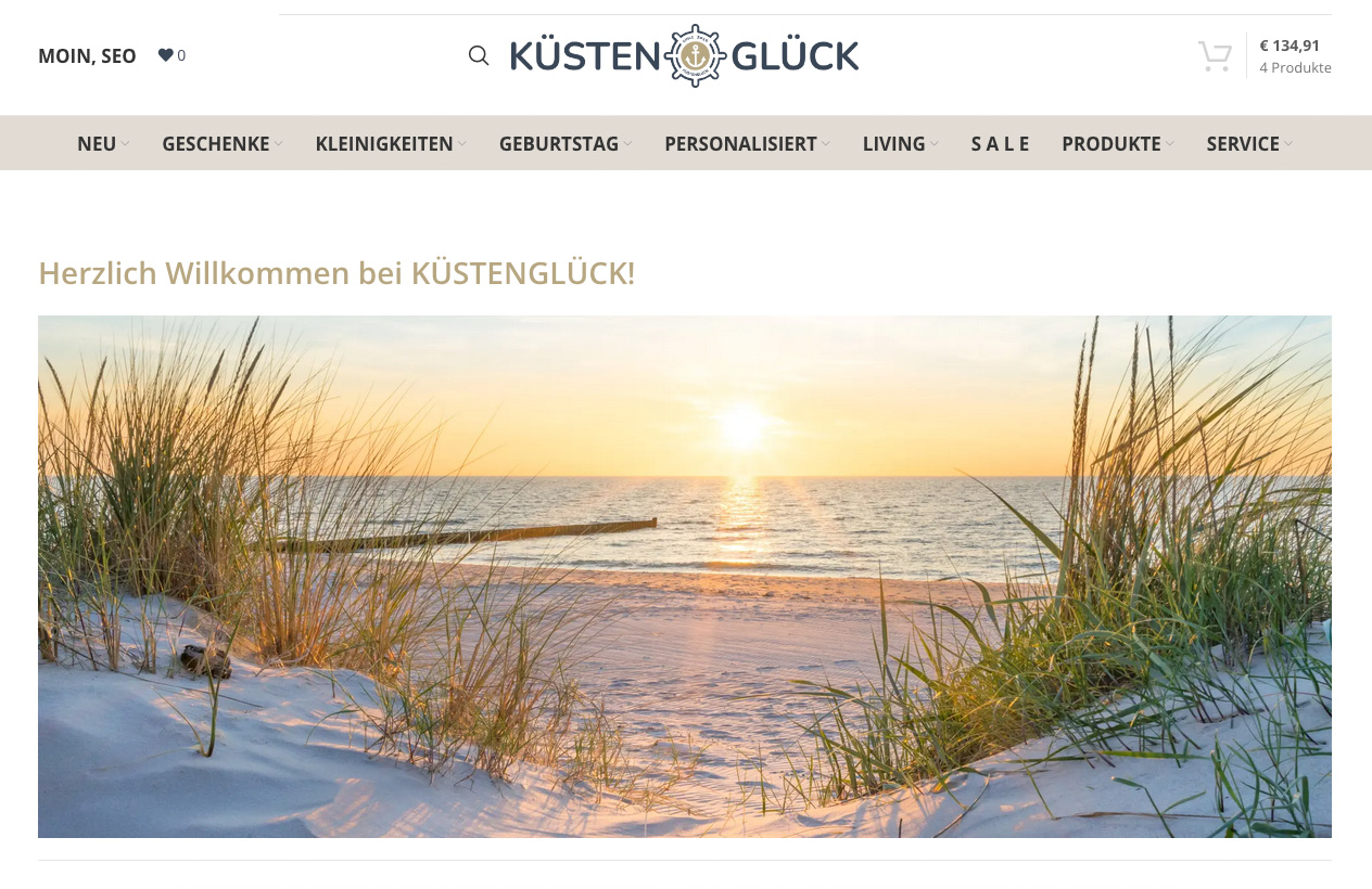 Woocommerce Shop Kuestenglueck Optimierung