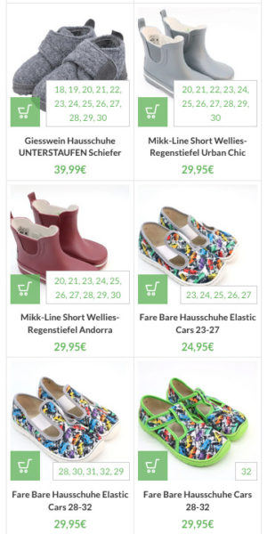 Woocommerce Verfuegbare Groessen Produktuebersicht Anzeigen Varianten Anpassen Schuhgroessen