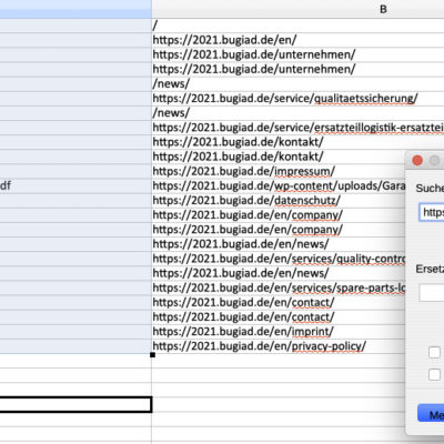 Xml Sitemap Csv Xls Excel Bearbeitung 3