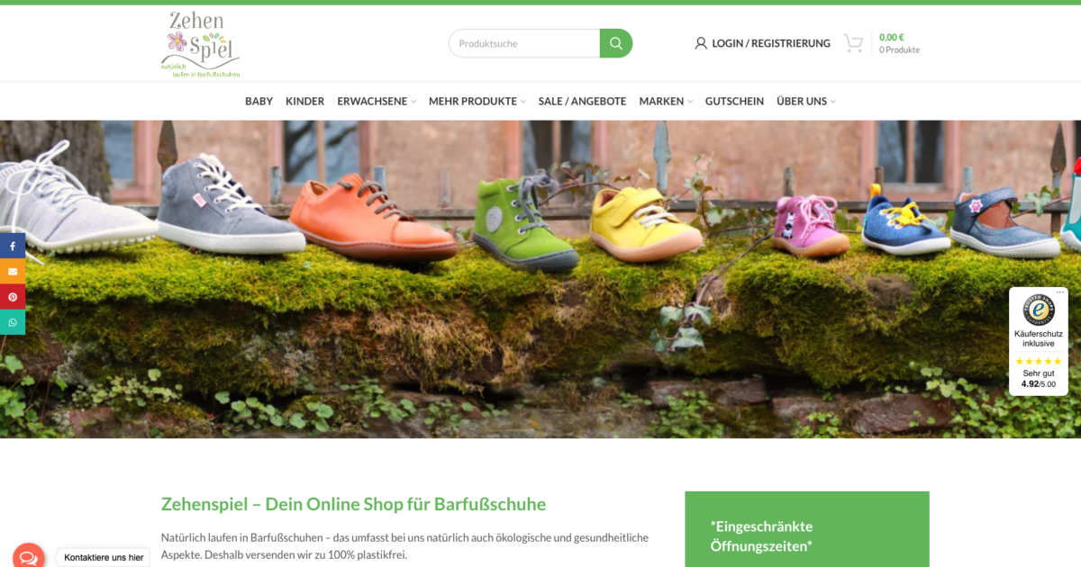 Zehenspiel Online Shop Ecommerce Woocommerce Agentur Online Marketing